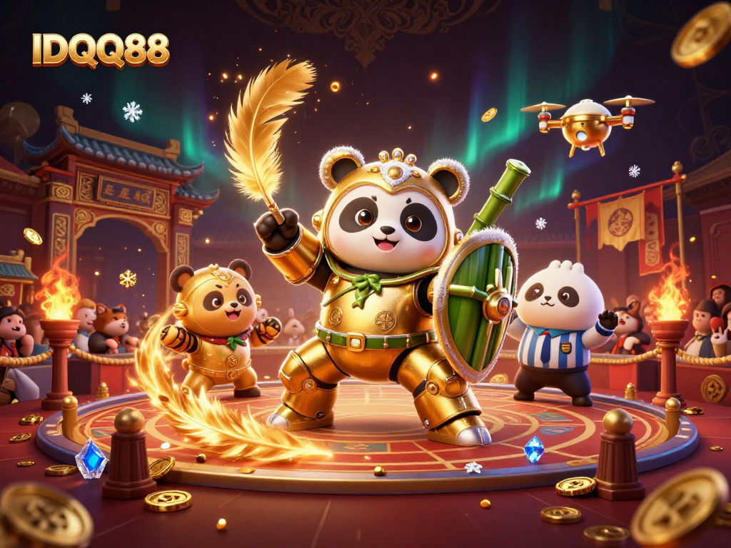 Experience thrilling games at IDQQ88 with vibrant casino elements and engaging characters.