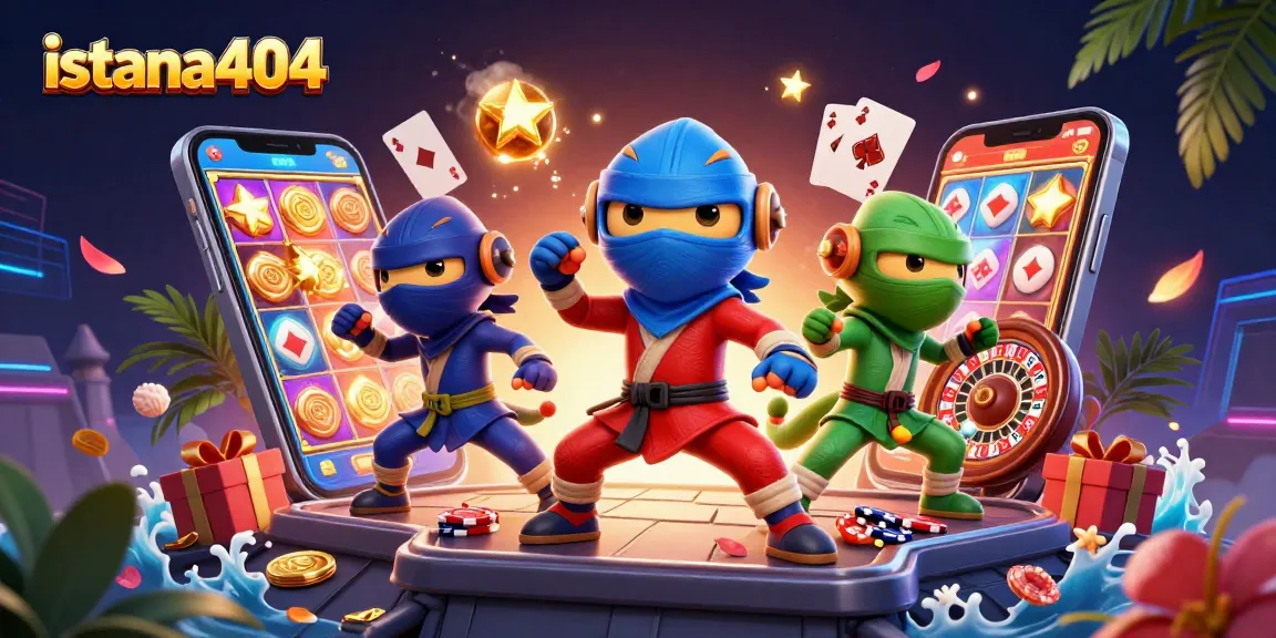 Explore winning strategies with istana404 featuring vibrant game elements and a ninja chameleon team