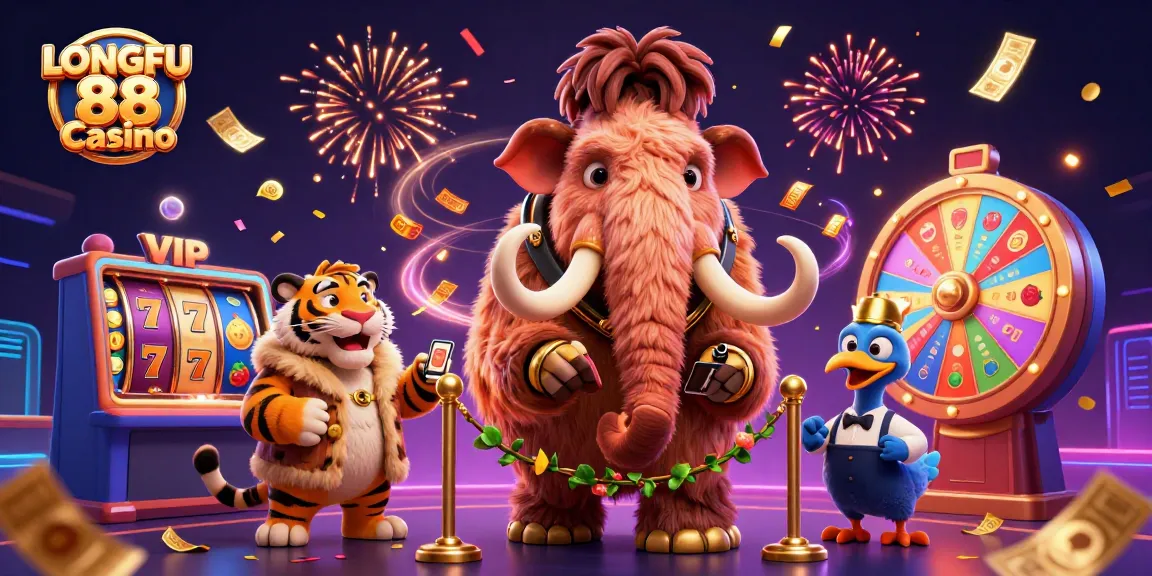 Menangkan jackpot di LONGFU 88 Casino dengan permainan slot dan bouncer beluga di pintu masuk.