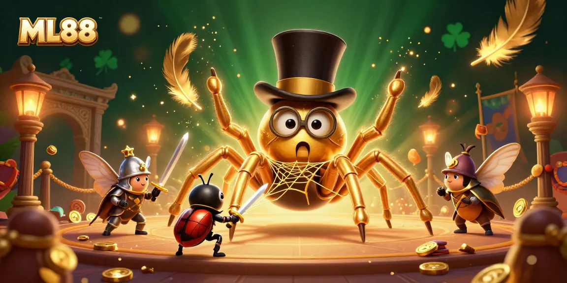 ML88 engages players with a vibrant, animated casino scene full of excitement and charm.