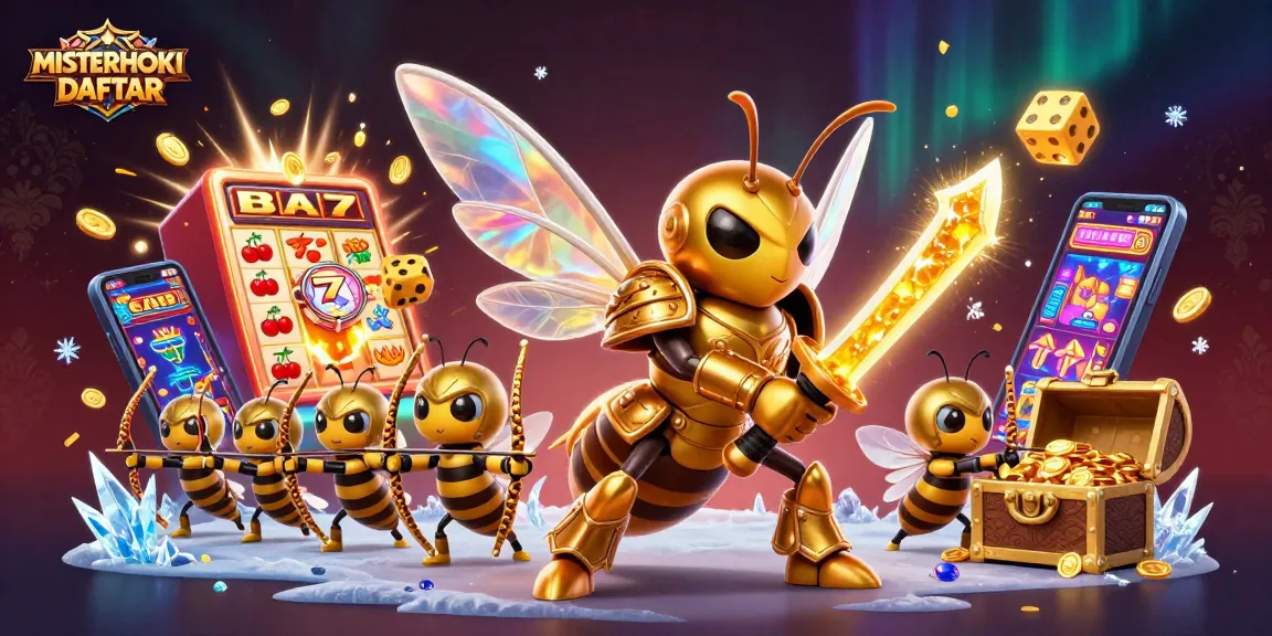MISTERHOKI DAFTAR dengan simbol jackpot slot, menampilkan kemenangan besar dalam permainan spin online