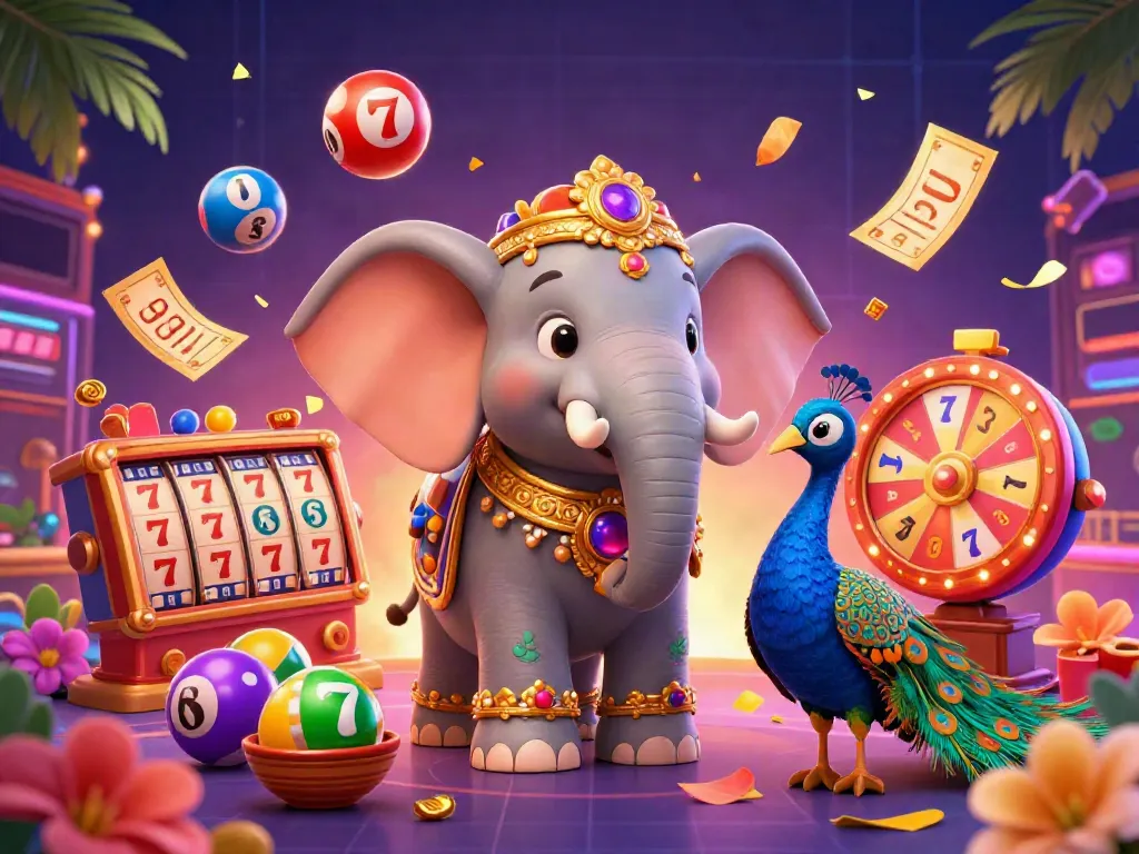 Experience winning spins with slot88 in this vibrant 3D casino illustration featuring lucky symbols.