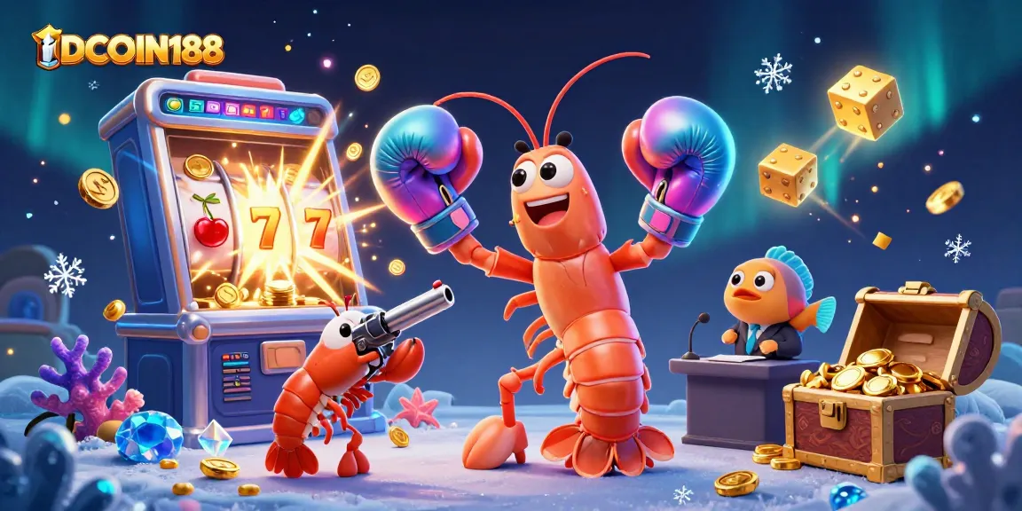 Experience winning thrills with IDCOIN188's dynamic slot game scene featuring vibrant characters and exciting jackpots.