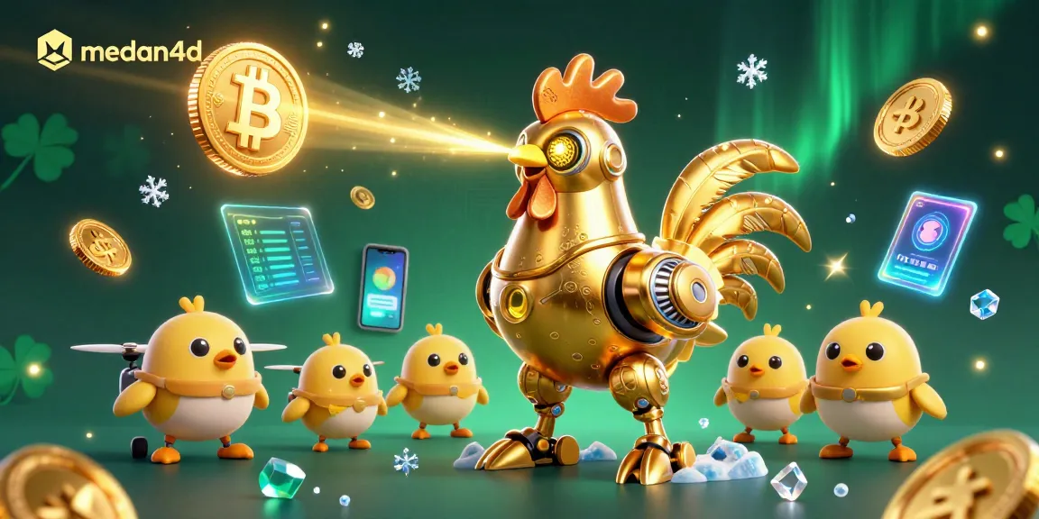Menangkan hadiah di medan4d dengan robot ayam emas dan koin crypto menyala!