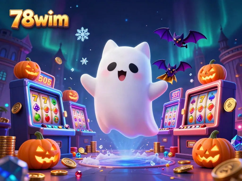 Experience the enchanting world of 78wim with animated characters in a vibrant casino scene, showcasing colorful slot elements.