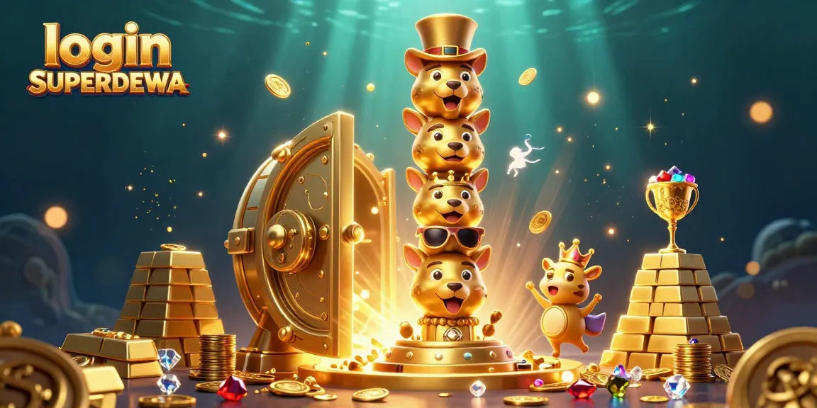 Engage with exciting gameplay at login SUPERDEWA featuring vibrant casino elements and golden treasure.