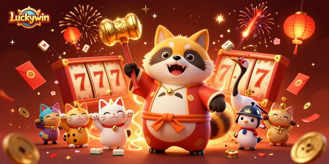 Experience the thrill of Luckywin casino with vibrant 3D characters and dynamic slot games.