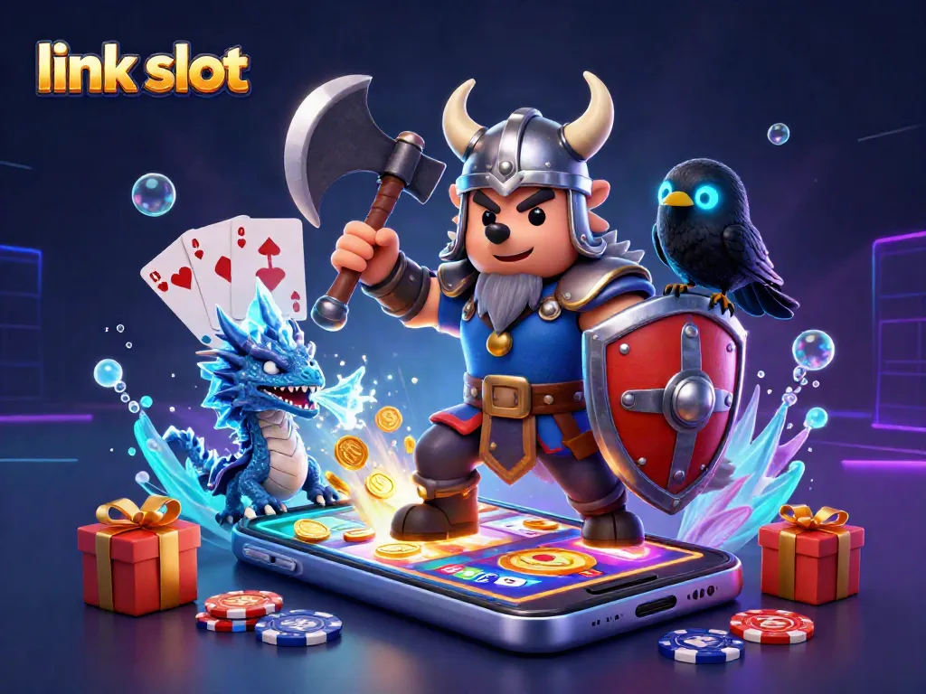 Menangkan jackpot di permainan slot dengan link slot di RUPIAHSLOT88, tampilkan karakter dan elemen perjudian.