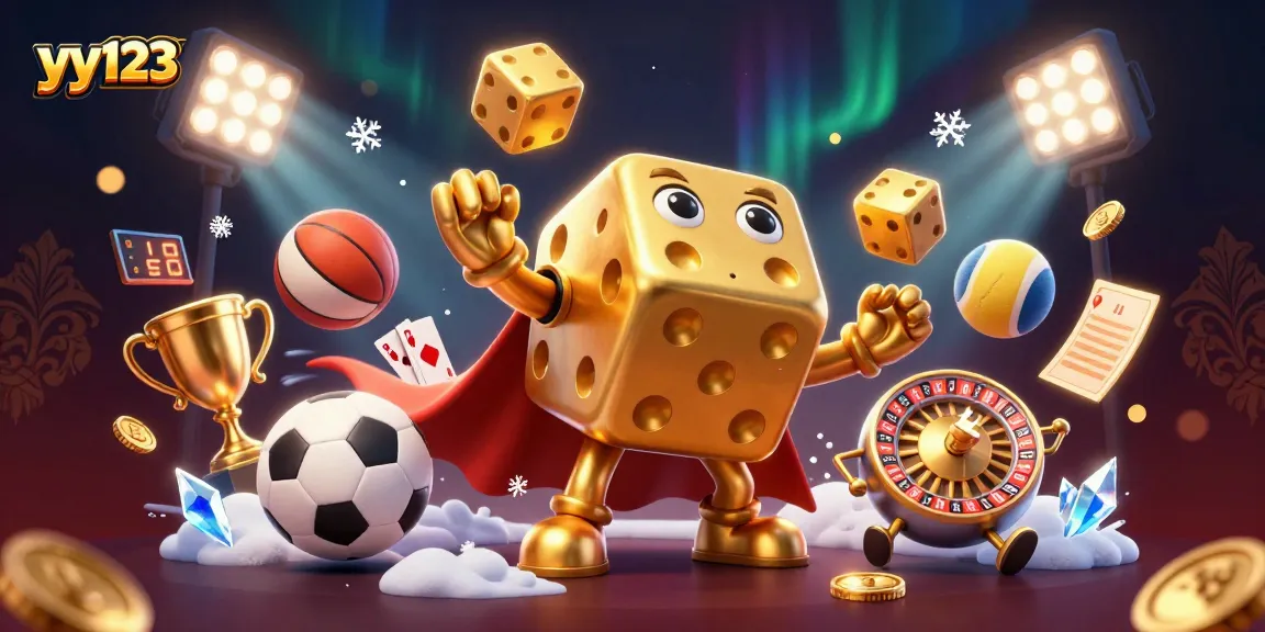Permainan menarik di yy123 dengan dadu emas, bola olahraga, dan hadiah jackpot yang menunggu.