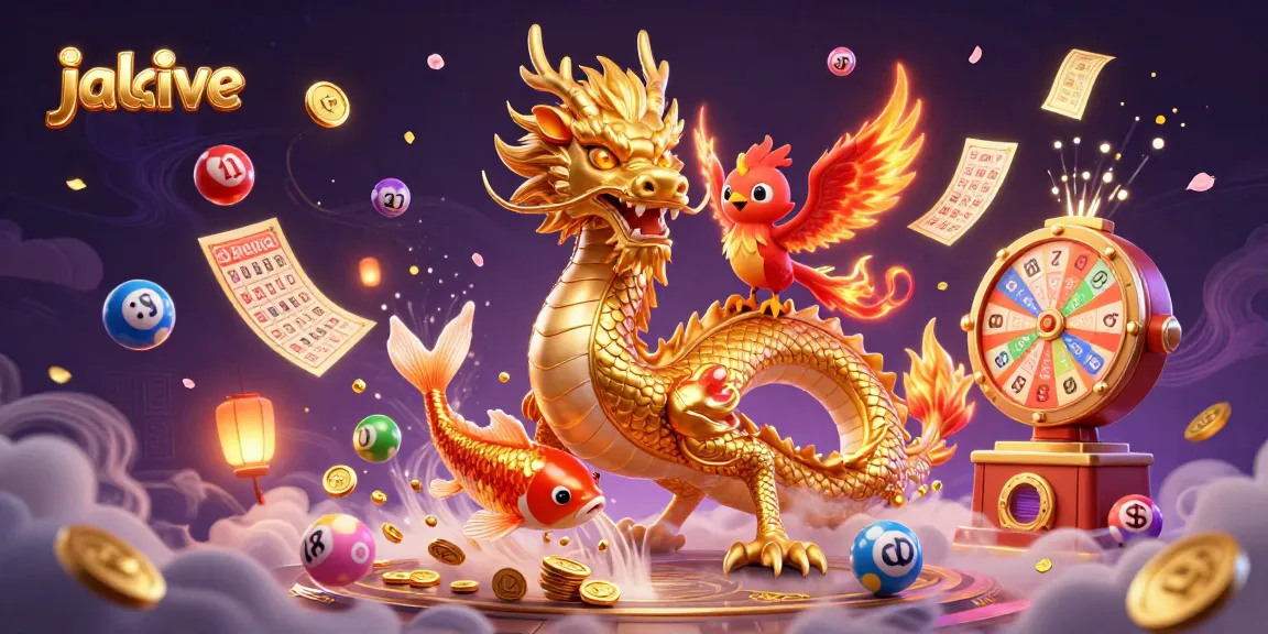 Experience the winning moments on jalalive with dynamic lottery elements and mythical creatures in a colorful 3D scene.
