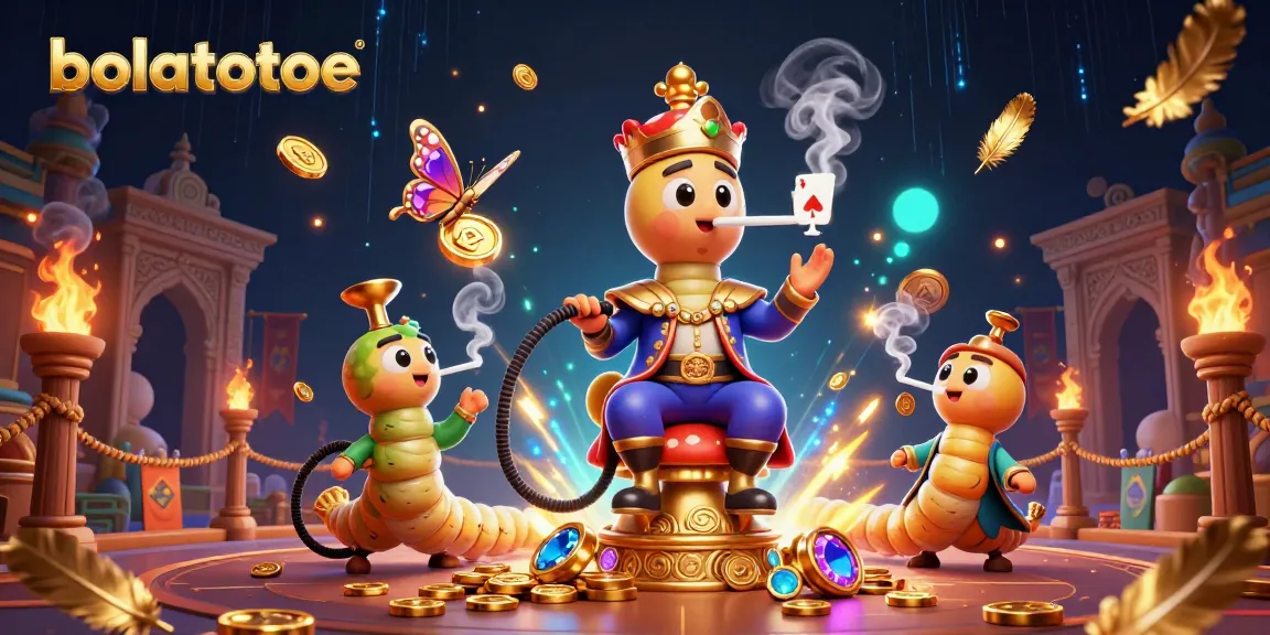 Bolatotoe brings excitement with a magical poker scene featuring a caterpillar in a Turkish outfit.