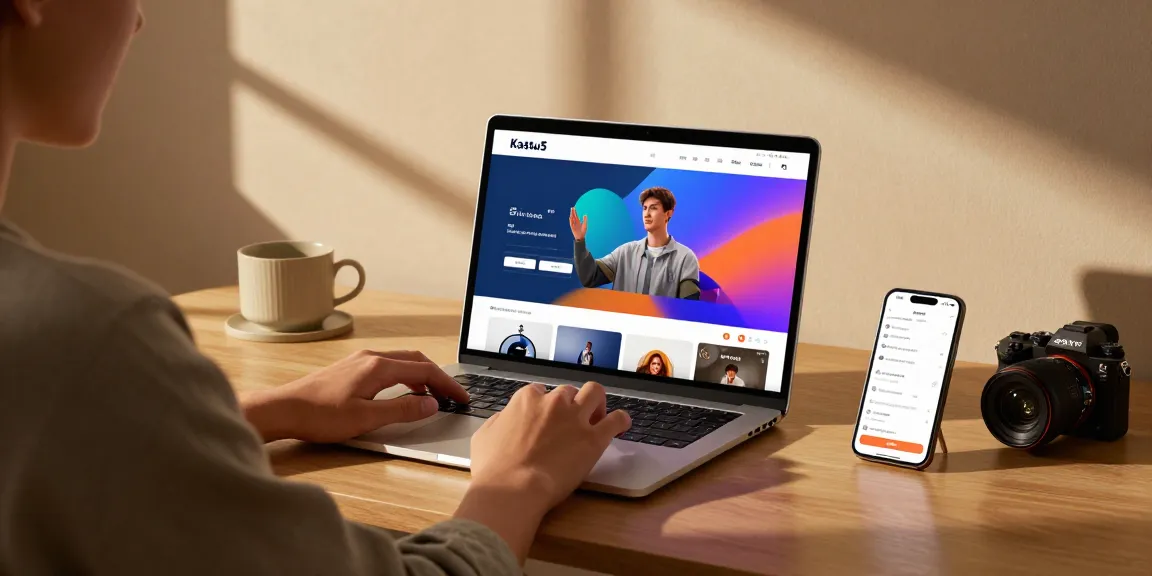Navigasi cepat Katsu5 pada tampilan platform digital dengan antarmuka sederhana dan menarik.