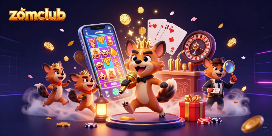 Zomclub inviting players to engage in a lively casino experience filled with laughter and games.