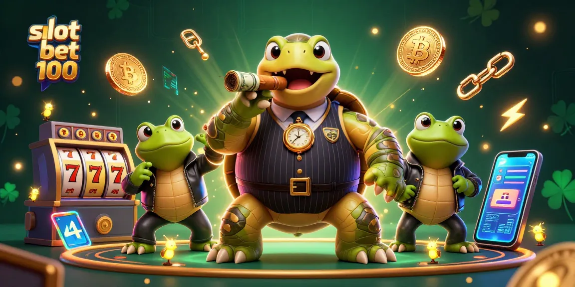 Menangkan permainan dengan slot bet 100 dan simbol keberuntungan yang menghiasi kasino.