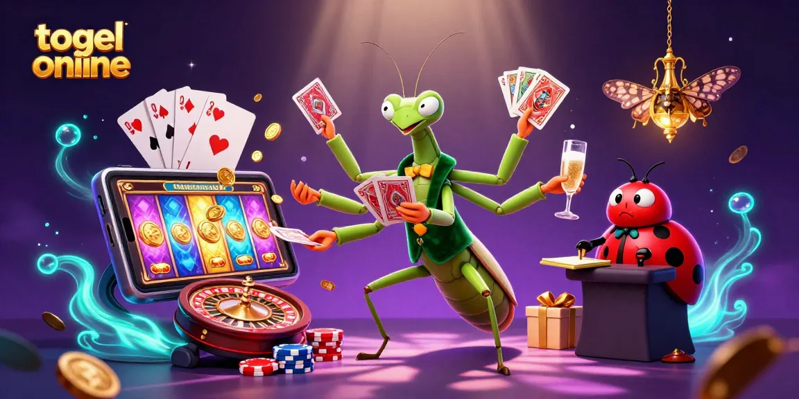 Join the excitement of togel online with this vibrant 3D casino scene featuring playful characters!