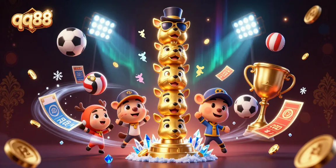 Engage in exhilarating sports betting with qq88, highlighted by vibrant casino elements and dynamic game visuals.