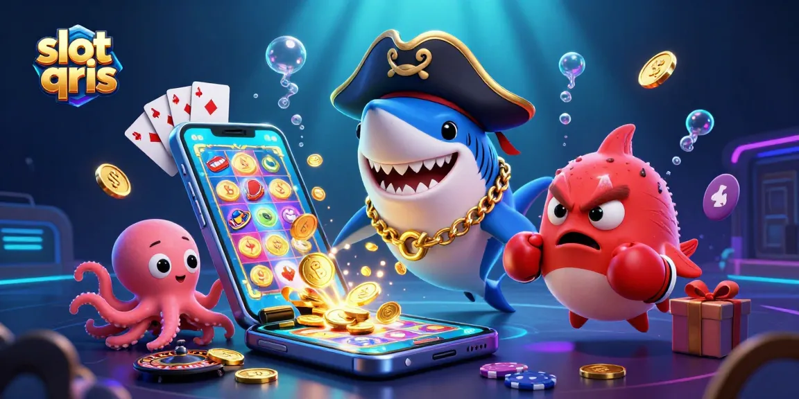 Experience thrilling games at slot qris with vibrant characters and casino elements.