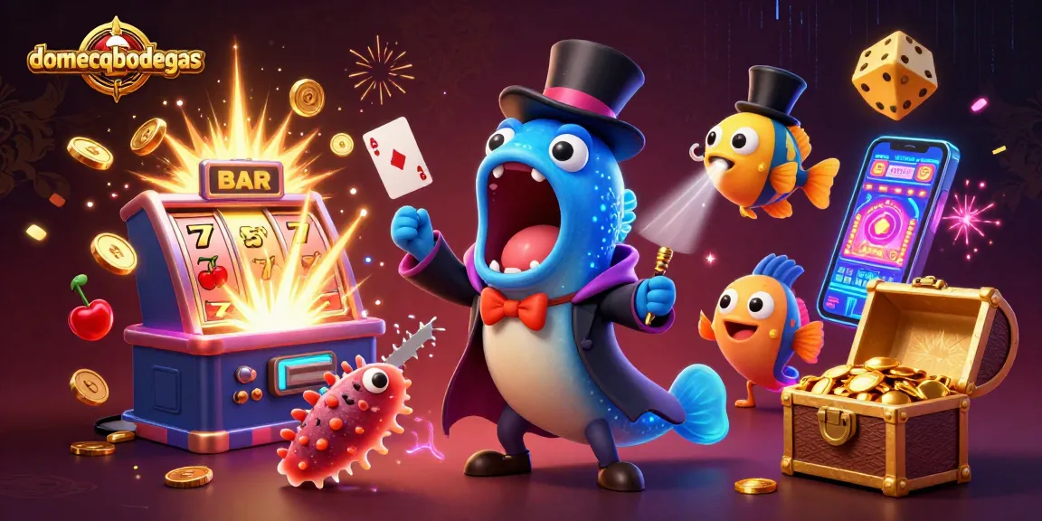 Engage with domecqbodegas' vibrant jackpot explosion featuring dynamic casino elements in a magical underwater scene.