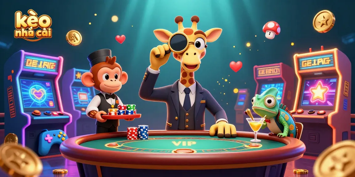 Place your bets with kèo nhà cái as the VIP giraffe and friends bring excitement to the casino.