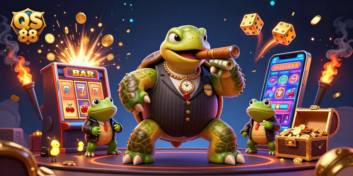 Experience gaming excitement with QS 88's vibrant casino scene, featuring iconic characters and thrilling rewards.