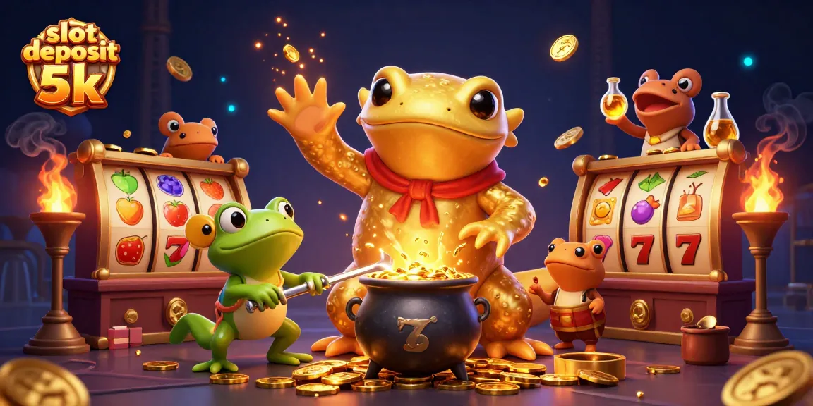 Engage with the thrill of slot deposit 5k through an animated alchemist turning base metals into gold.