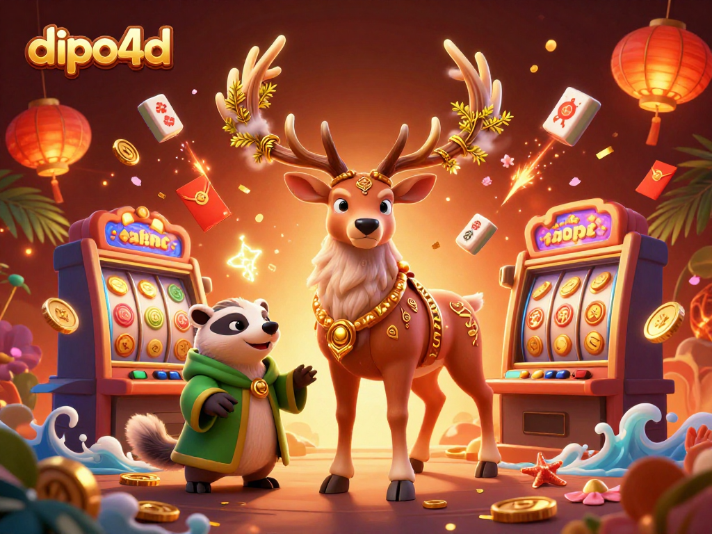 Enhance your winning strategy with dipo4d's immersive 3D casino illustration featuring dynamic gameplay elements.