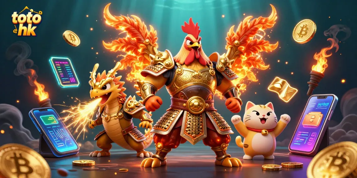 Bermain toto hk dengan semangat, disertai ayam jantan berperang, naga, dan kucing keberuntungan.