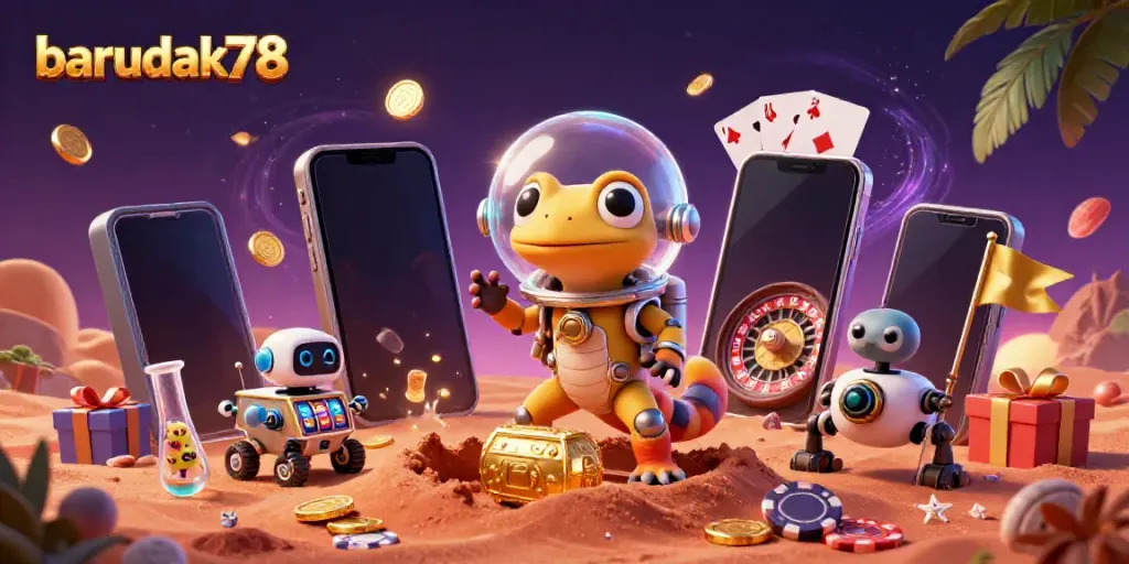 Barudak78 memperkenalkan kasino emas di Mars dengan aksi slot intergalaksi yang memukau.
