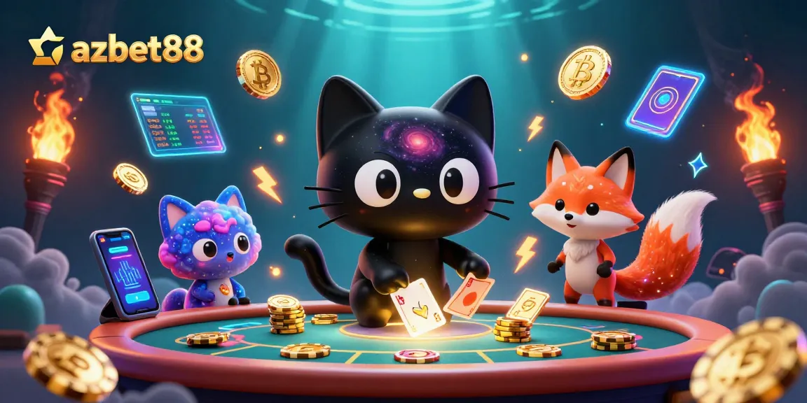 Experience the thrill of azbet88 with a cosmic casino scene showcasing vibrant characters and dynamic gaming elements.