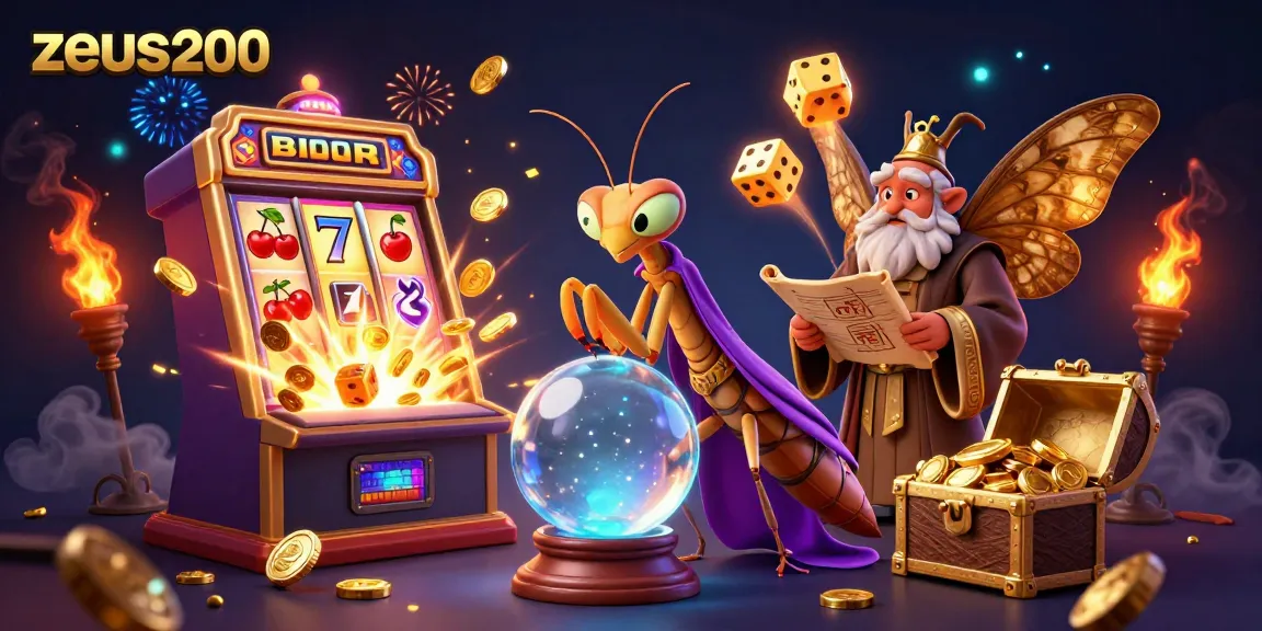 zeus200 melibatkan karakter keberuntungan dalam kasino dengan mesin slot dan harta karun emas
