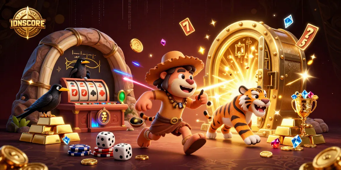 IDNSCORE platform showcases thrilling slot casino experience with vibrant graphics and exciting gameplay.