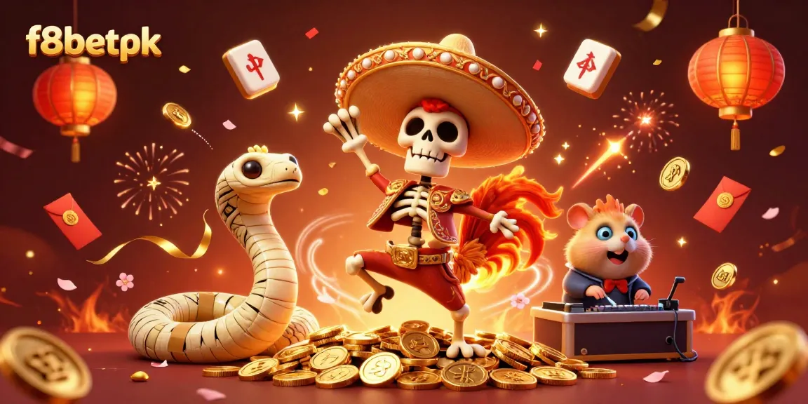 Experience thrilling f8betpk gaming fun with a lively 3D casino illustration celebrating wins and excitement.