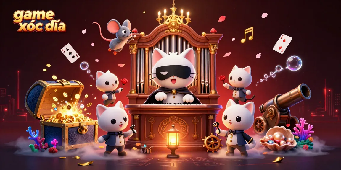 Experience thrilling game xóc đĩa with enchanting characters amidst a rich casino backdrop.