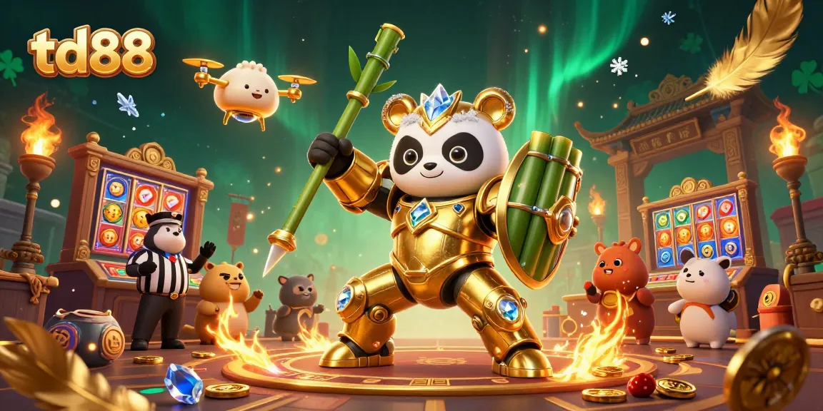 Experience thrilling gameplay at td88 with vibrant 3D characters in a dynamic casino scene filled with excitement.