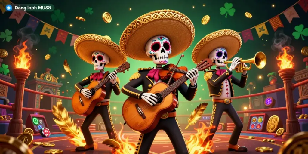 Engage in Đăng nhập MU88 and discover exciting rewards with a vibrant casino mariachi scene.