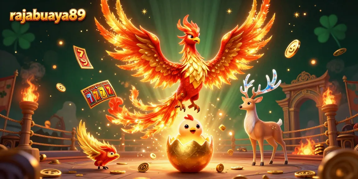 Experience winning strategies with rajabuaya89 featuring a vibrant casino scene packed with dynamic game elements.