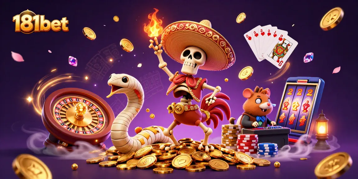 Engage in thrilling gambling strategies with 181bet through a vibrant casino illustration.