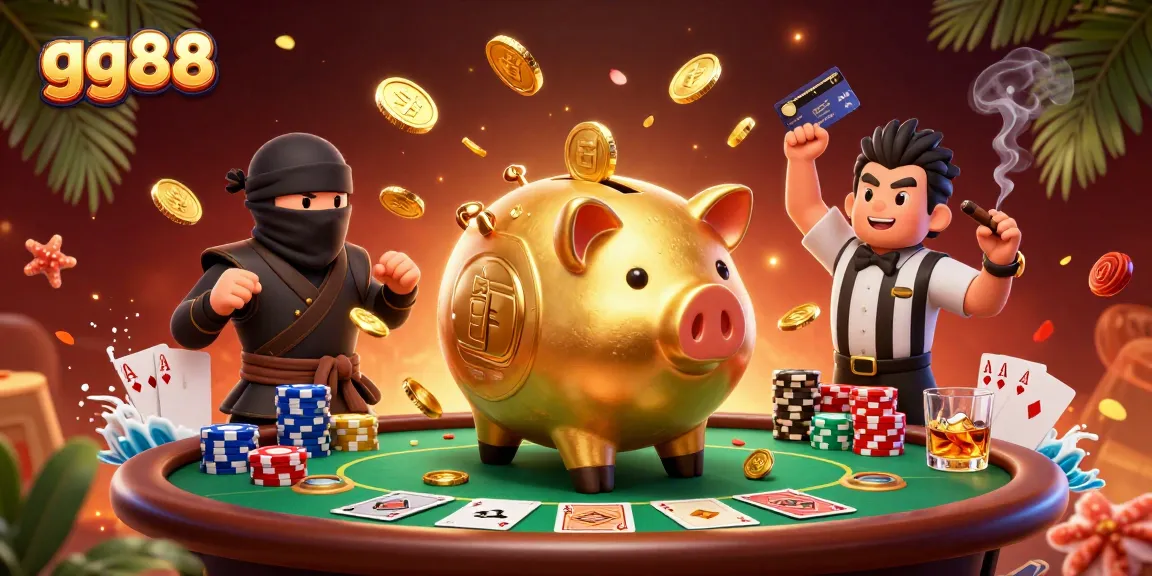 Engage with gg88's thrilling gaming scene featuring vibrant characters and rich casino elements.