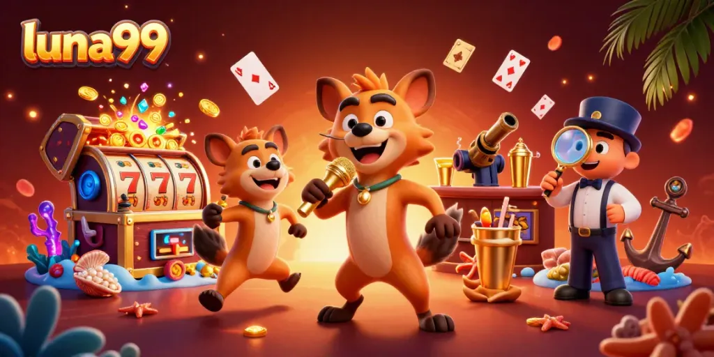 Mempersembahkan pengalaman bermain di luna99 dengan hyena kasino lucu dan elemen slot