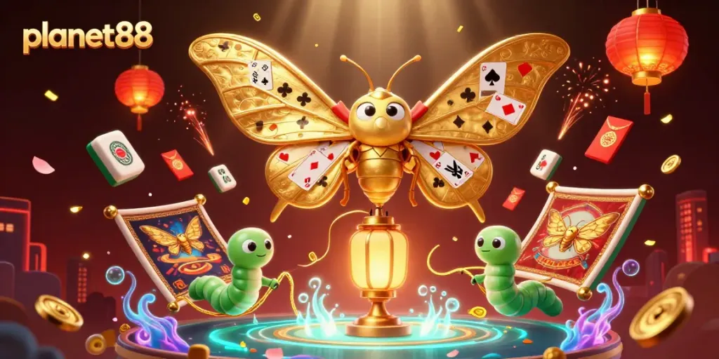 Engage in thrilling gaming at planet88 with a vibrant 3D illustration, highlighting the excitement of casinos.
