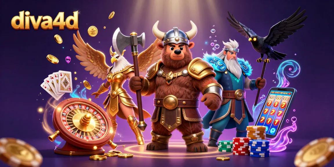 Memenangkan permainan di diva4d dengan karakter Viking berperang dan elemen kasino yang menakjubkan.