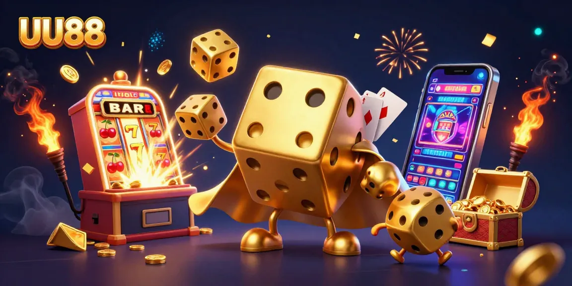 Engage with UU88's thrilling gaming experience featuring dynamic dice and casino elements.