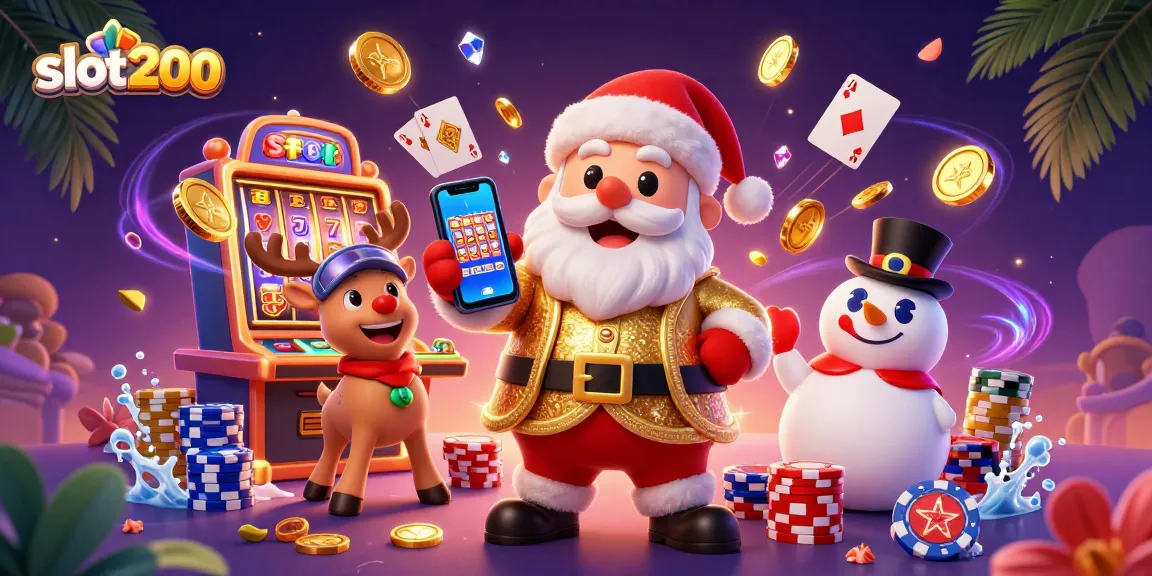 Menangkan jackpot dengan slot200 sambil bermain slot dalam ilustrasi kasino yang meriah.