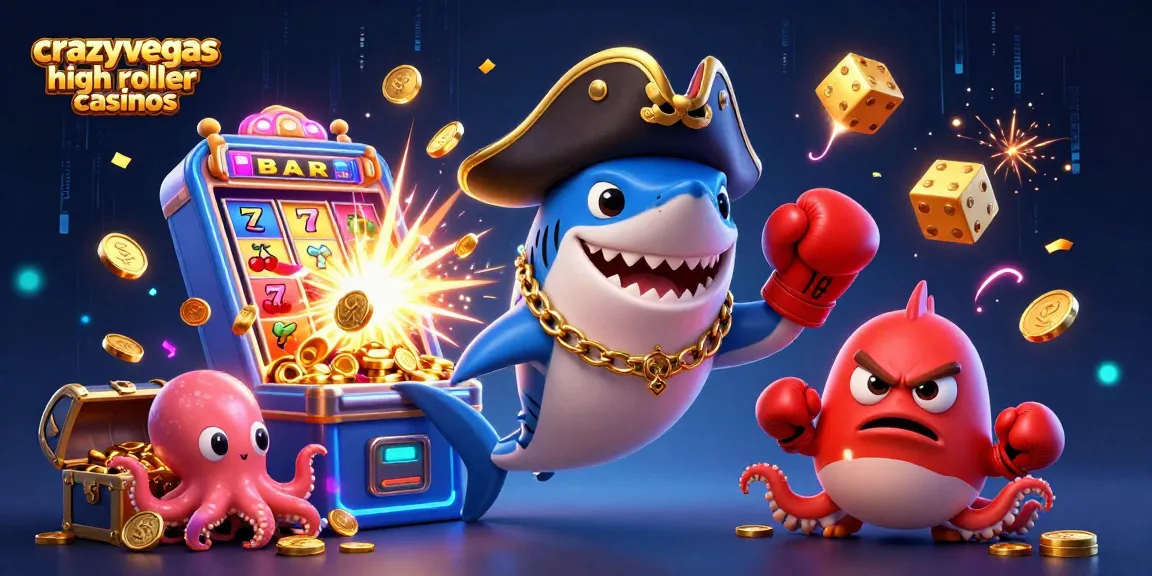 Spin and win at crazyvegas high roller casinos with dynamic slot machines and cheerful characters.