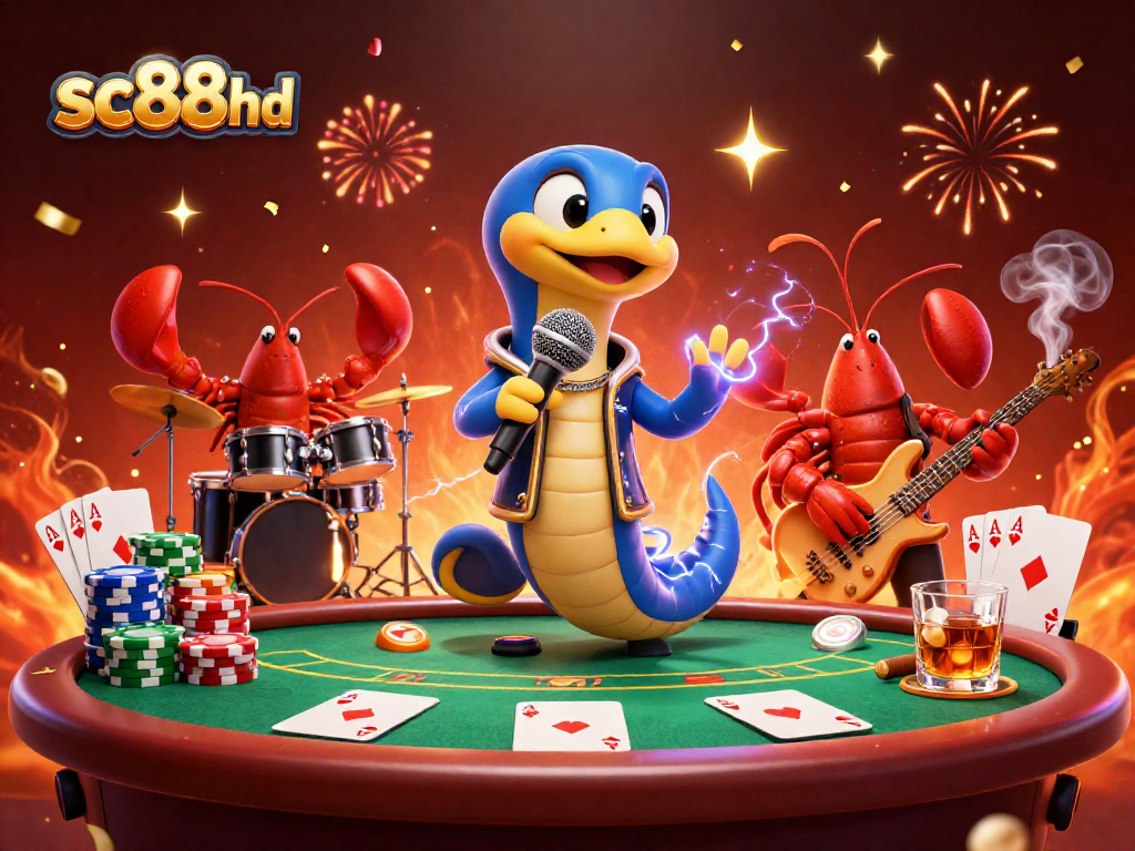 Experience thrilling wins at sc88hd with a vibrant underwater casino scene featuring unique characters.