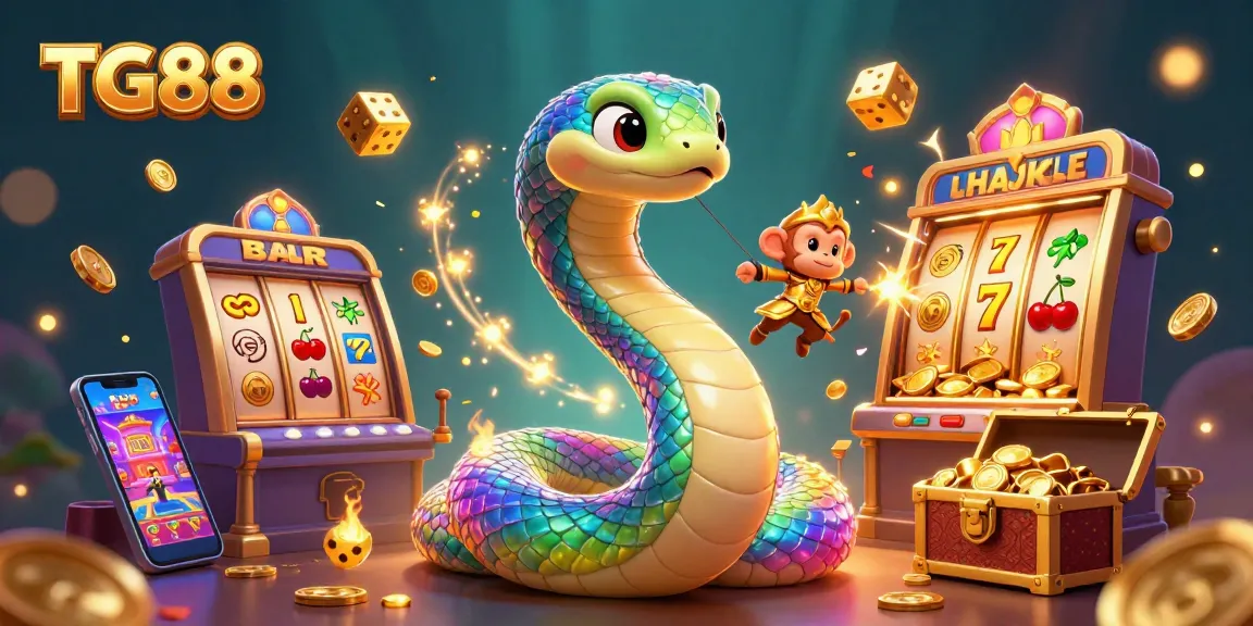 TG88 players experience thrilling jackpots with colorful slot machines and vibrant game elements.
