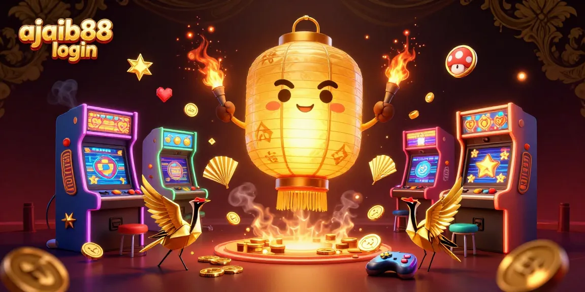 Engage with fun gaming action at ajaib88 login in a vibrant, dynamic casino environment featuring golden elements.