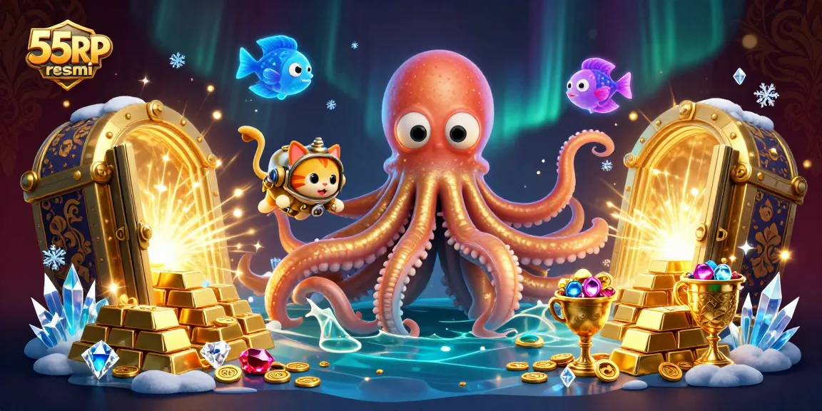 Join the adventure with 55RP resmi as the kraken guards treasures beneath the waves.