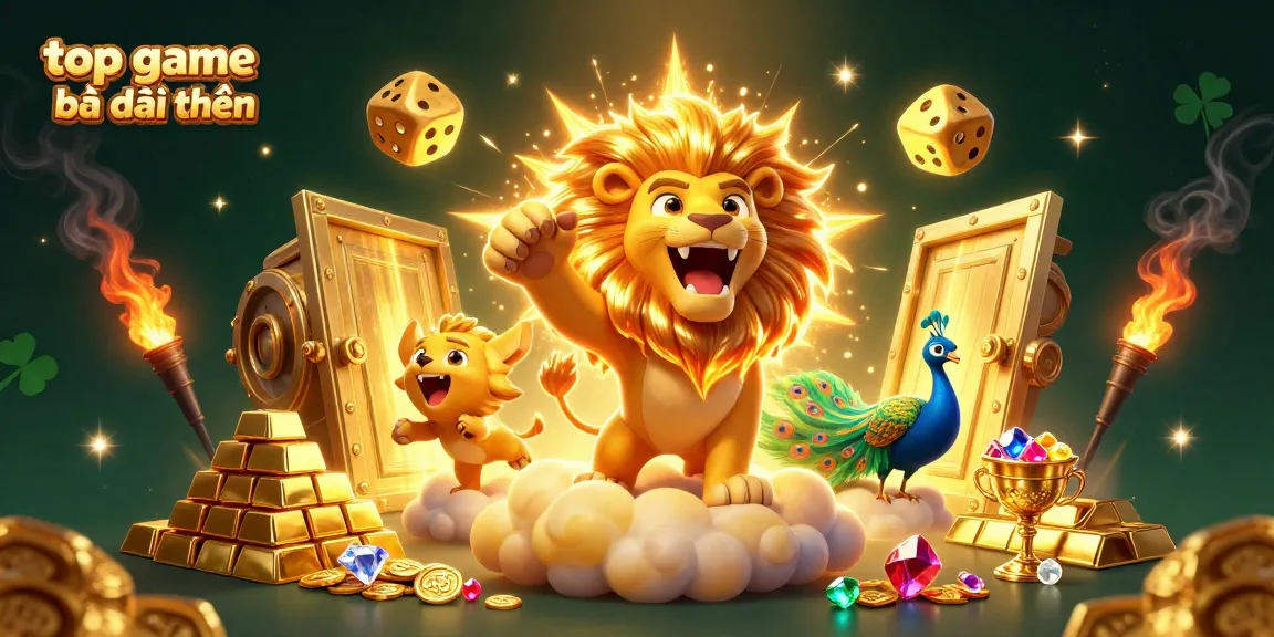 Experience the thrill of top game bài đổi thưởng with dazzling rewards and vibrant visuals in this 3D illustration.