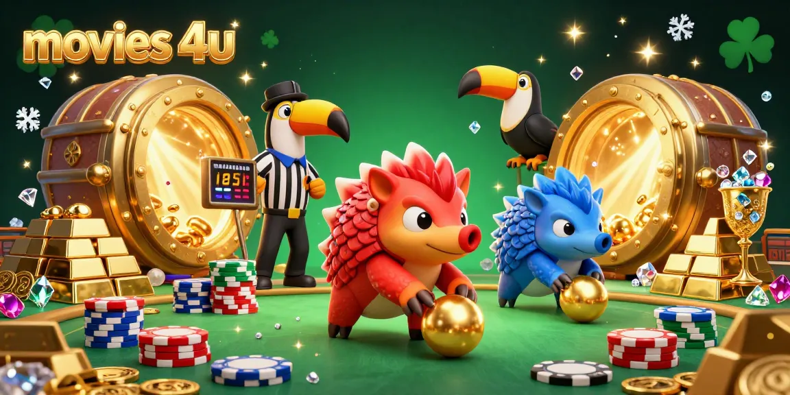 Experience thrilling action with movies 4u as rival pangolins bowl through poker chips in a dazzling casino.